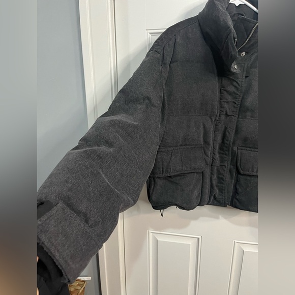 AGOLDE Relaxed 
Nova Denim Puffer In Marbled Blk (washed BIk) Puffer Jacket XS - Picture 8 of 16